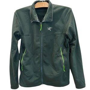 Arc'teryx Men's Arenite Full-Zip Jacket Fleece Midlayer Green/Lime Sz M Ski